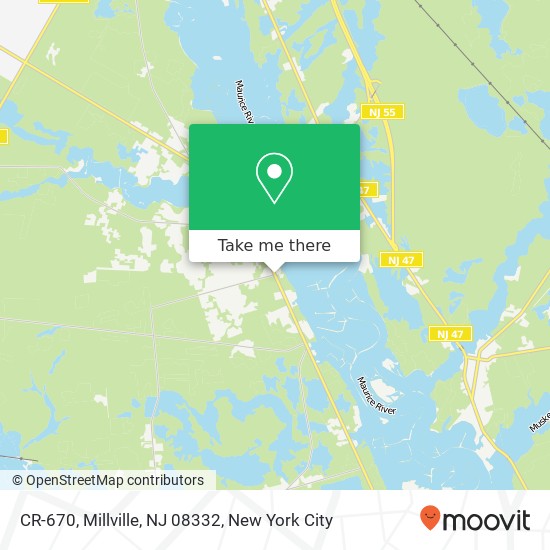 Mapa de CR-670, Millville, NJ 08332