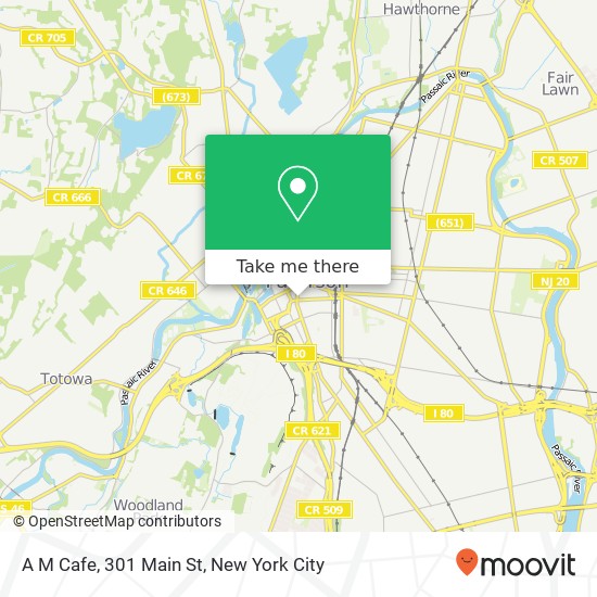 Mapa de A M Cafe, 301 Main St