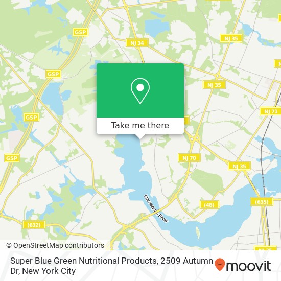 Super Blue Green Nutritional Products, 2509 Autumn Dr map