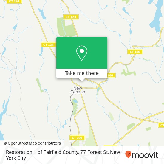 Restoration 1 of Fairfield County, 77 Forest St map