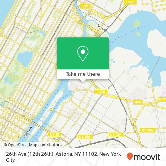26th Ave (12th 26th), Astoria, NY 11102 map