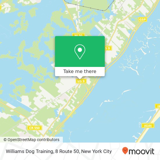 Williams Dog Training, 8 Route 50 map