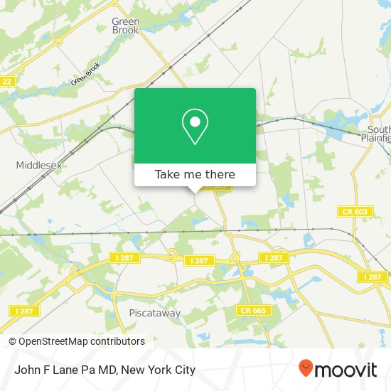 John F Lane Pa MD, 213 Stelton Rd map