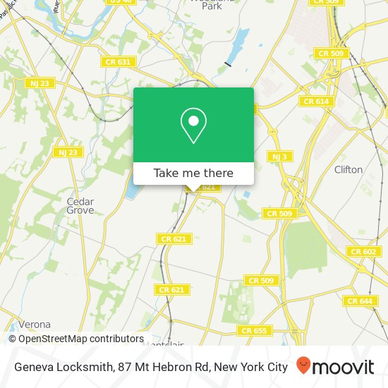 Mapa de Geneva Locksmith, 87 Mt Hebron Rd