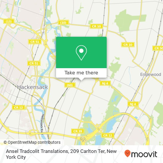 Ansel Tradcolit Translations, 209 Carlton Ter map