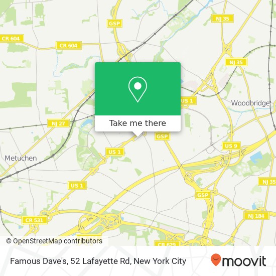 Famous Dave's, 52 Lafayette Rd map