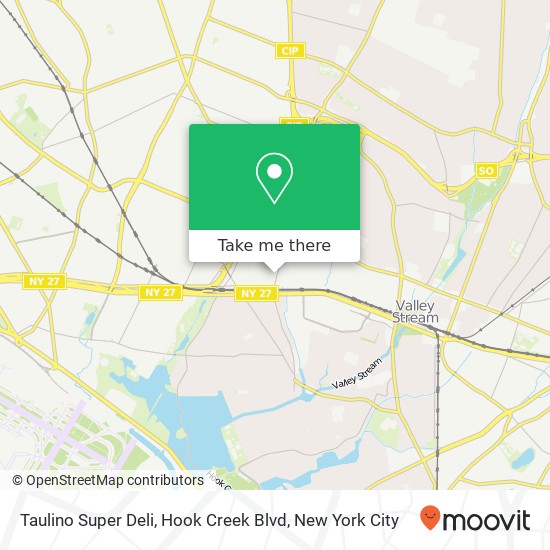 Mapa de Taulino Super Deli, Hook Creek Blvd