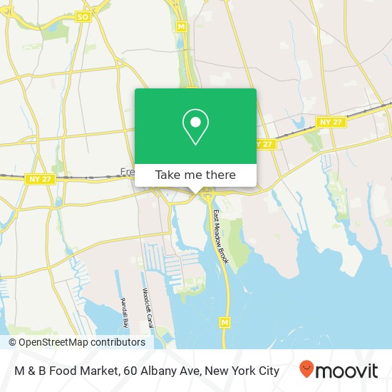 Mapa de M & B Food Market, 60 Albany Ave