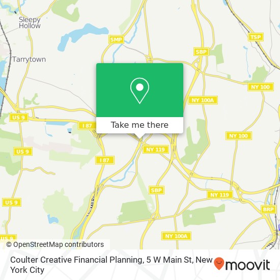 Mapa de Coulter Creative Financial Planning, 5 W Main St