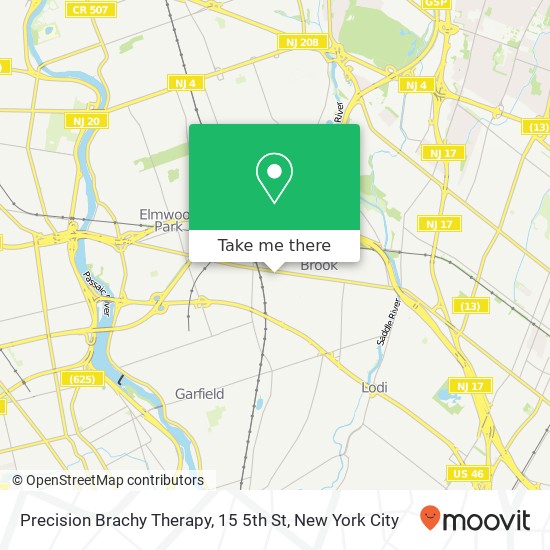 Mapa de Precision Brachy Therapy, 15 5th St