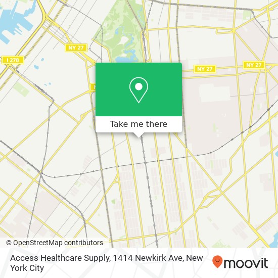 Mapa de Access Healthcare Supply, 1414 Newkirk Ave