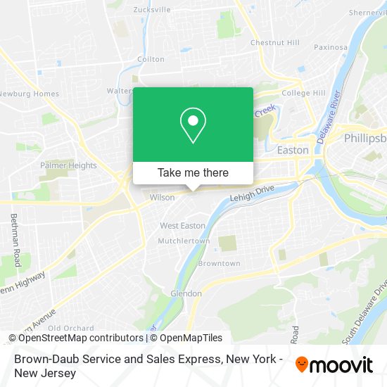 Mapa de Brown-Daub Service and Sales Express