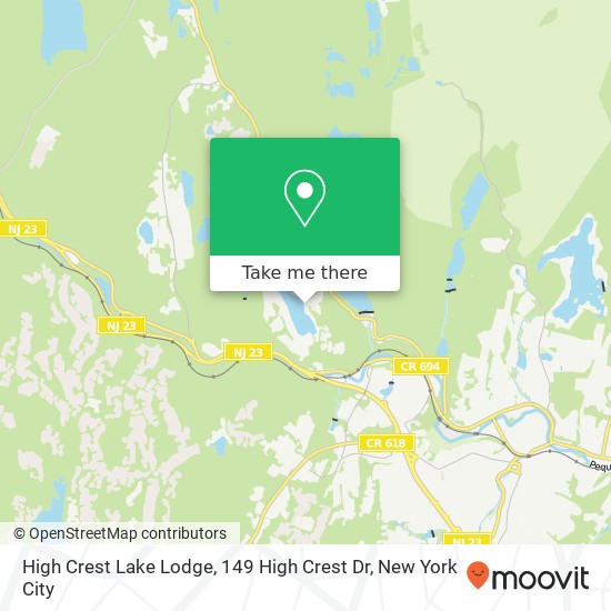 High Crest Lake Lodge, 149 High Crest Dr map