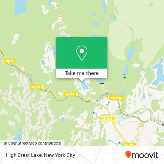 High Crest Lake map
