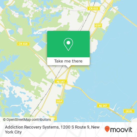 Mapa de Addiction Recovery Systems, 1200 S Route 9