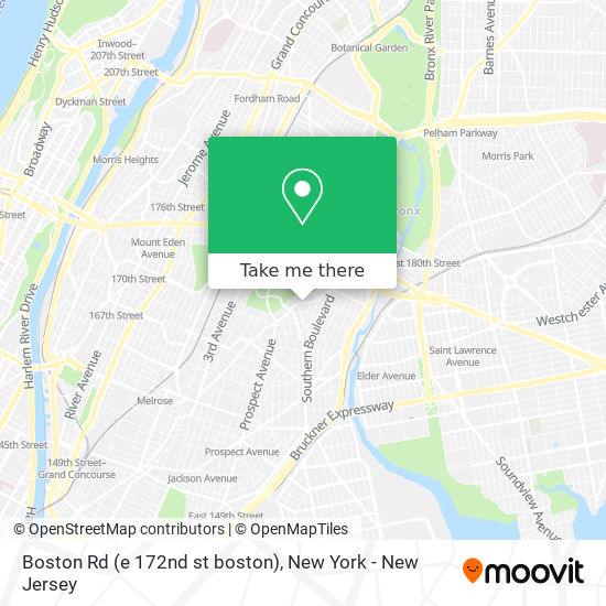 Boston Rd (e 172nd st boston) map