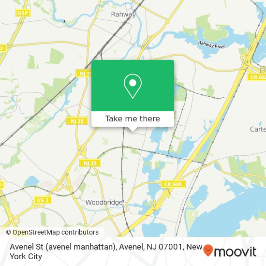 Mapa de Avenel St (avenel manhattan), Avenel, NJ 07001