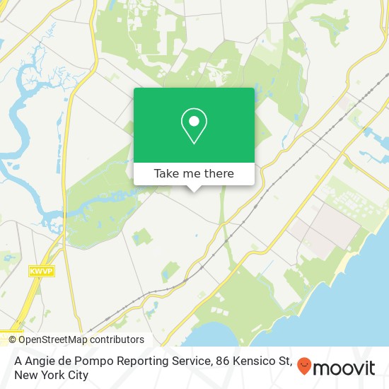 A Angie de Pompo Reporting Service, 86 Kensico St map