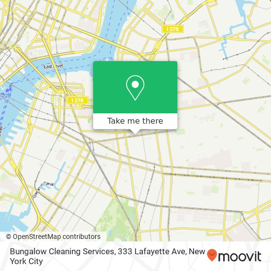 Bungalow Cleaning Services, 333 Lafayette Ave map