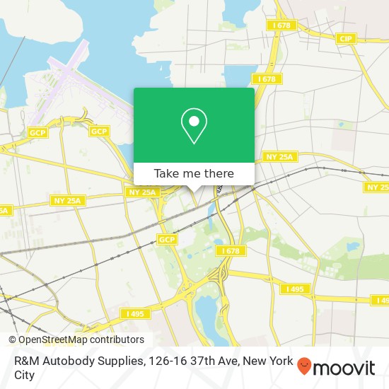 Mapa de R&M Autobody Supplies, 126-16 37th Ave