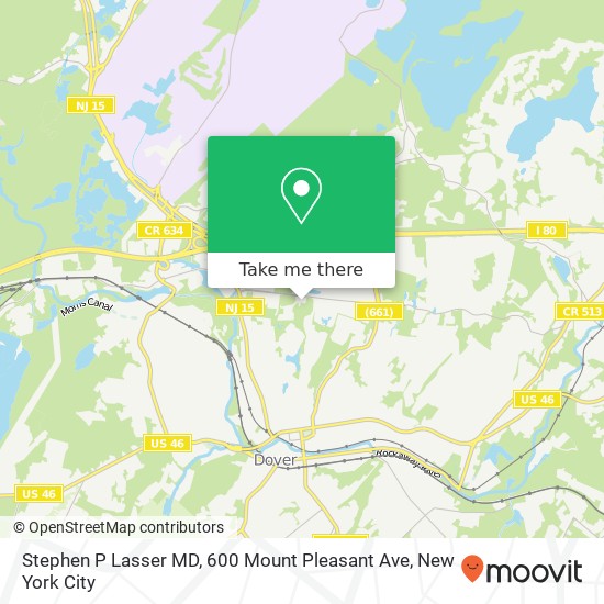 Mapa de Stephen P Lasser MD, 600 Mount Pleasant Ave