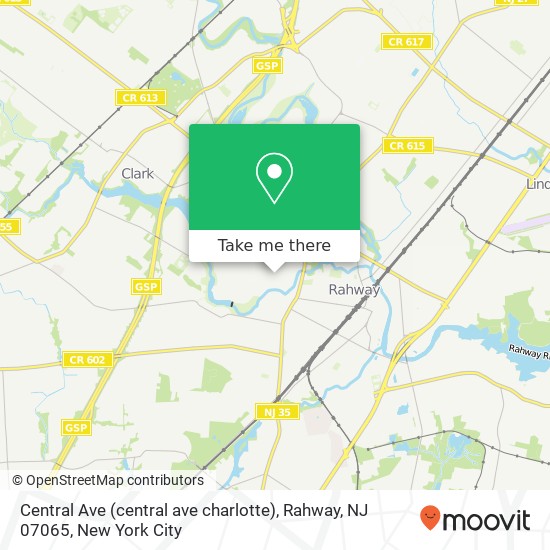 Central Ave (central ave charlotte), Rahway, NJ 07065 map