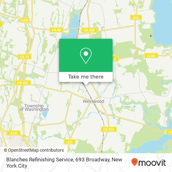 Mapa de Blanches Refinishing Service, 693 Broadway