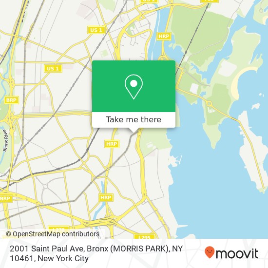 Mapa de 2001 Saint Paul Ave, Bronx (MORRIS PARK), NY 10461