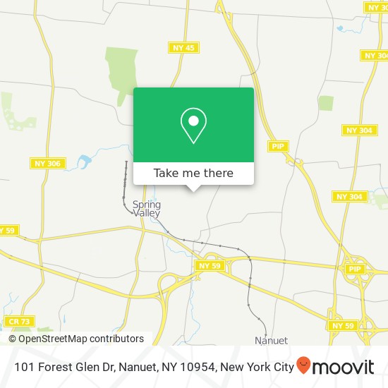 Mapa de 101 Forest Glen Dr, Nanuet, NY 10954