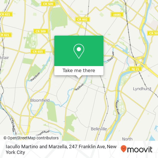 Mapa de Iacullo Martino and Marzella, 247 Franklin Ave