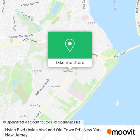 Mapa de Hylan Blvd (hylan blvd and Old Town Rd)