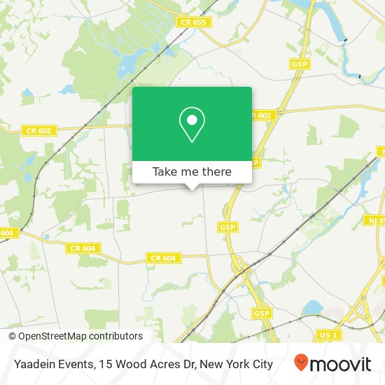 Mapa de Yaadein Events, 15 Wood Acres Dr