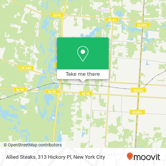 Mapa de Allied Steaks, 313 Hickory Pl