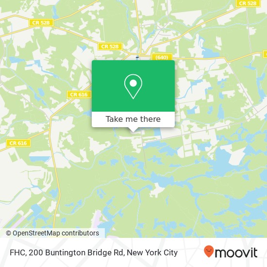 Mapa de FHC, 200 Buntington Bridge Rd