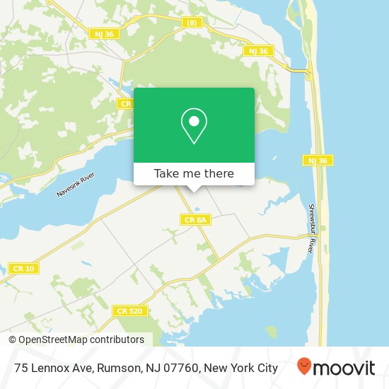 75 Lennox Ave, Rumson, NJ 07760 map