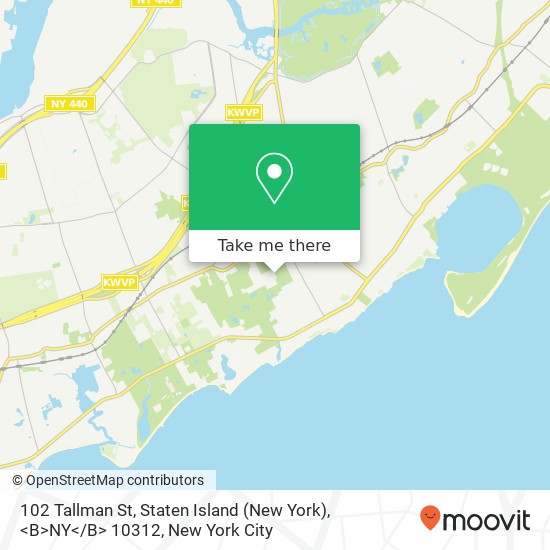 Mapa de 102 Tallman St, Staten Island (New York), <B>NY< / B> 10312