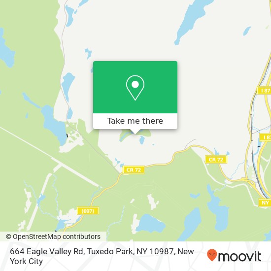 Mapa de 664 Eagle Valley Rd, Tuxedo Park, NY 10987