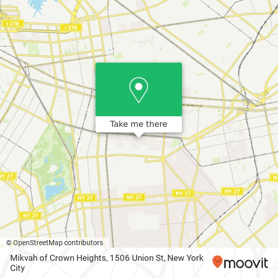 Mikvah of Crown Heights, 1506 Union St map