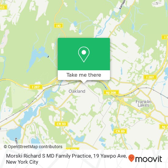 Mapa de Morski Richard S MD Family Practice, 19 Yawpo Ave