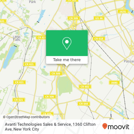 Avanti Technologies Sales & Service, 1360 Clifton Ave map