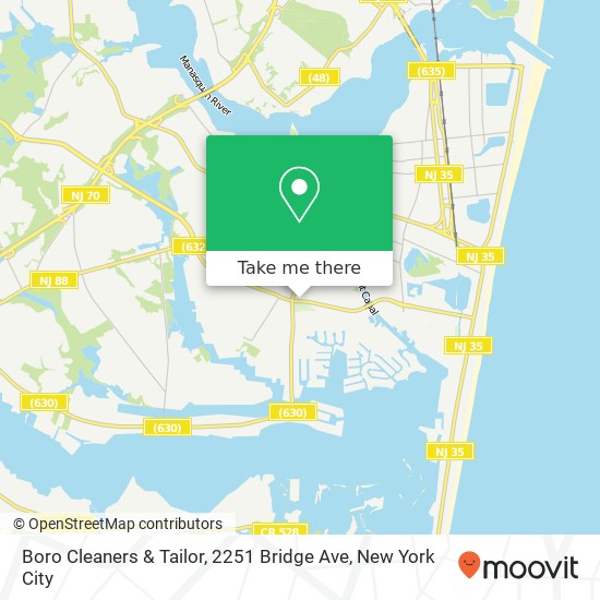 Mapa de Boro Cleaners & Tailor, 2251 Bridge Ave