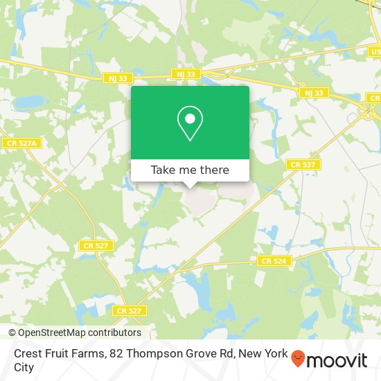 Mapa de Crest Fruit Farms, 82 Thompson Grove Rd