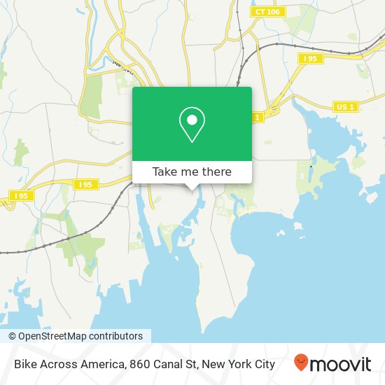 Bike Across America, 860 Canal St map