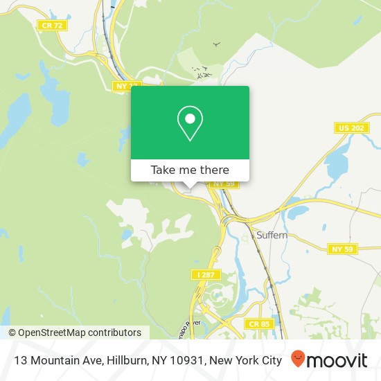 13 Mountain Ave, Hillburn, NY 10931 map