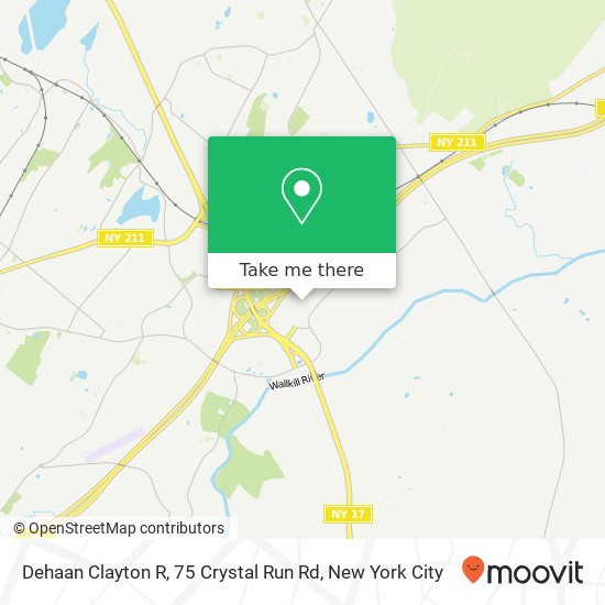 Mapa de Dehaan Clayton R, 75 Crystal Run Rd