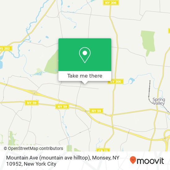 Mapa de Mountain Ave (mountain ave hilltop), Monsey, NY 10952