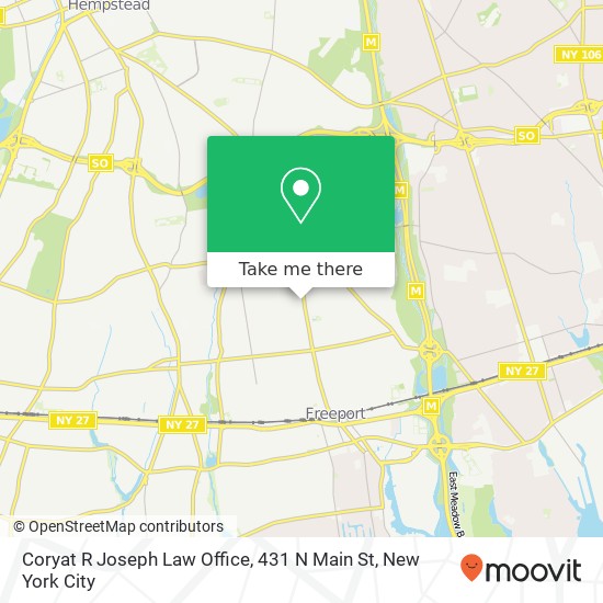 Mapa de Coryat R Joseph Law Office, 431 N Main St