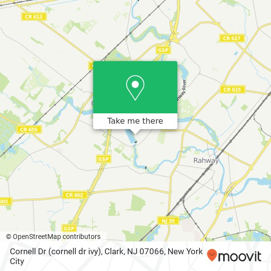 Cornell Dr (cornell dr ivy), Clark, NJ 07066 map