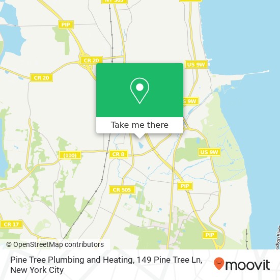 Mapa de Pine Tree Plumbing and Heating, 149 Pine Tree Ln