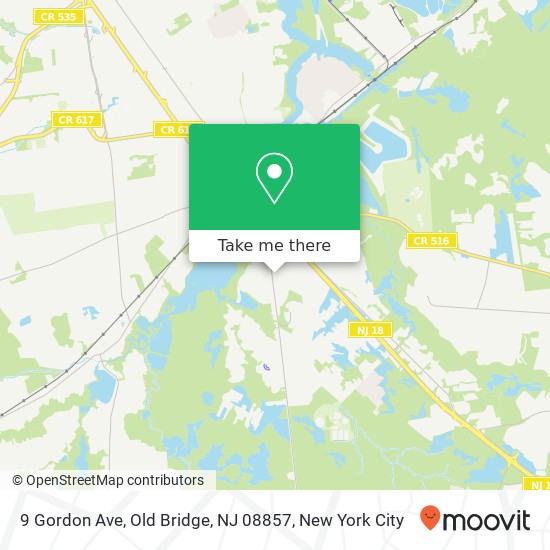 Mapa de 9 Gordon Ave, Old Bridge, NJ 08857